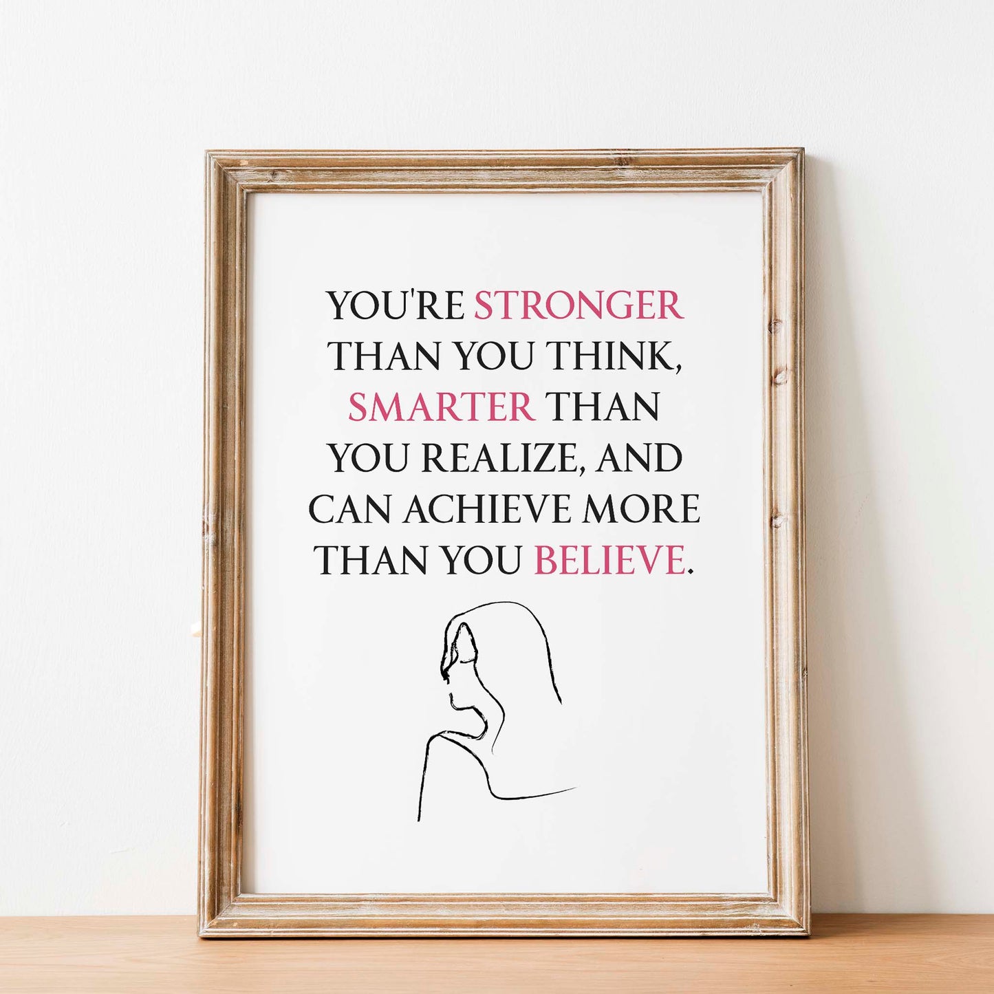 You Are Stronger Than You Think Inspirational Quote - SweetPixelCreations