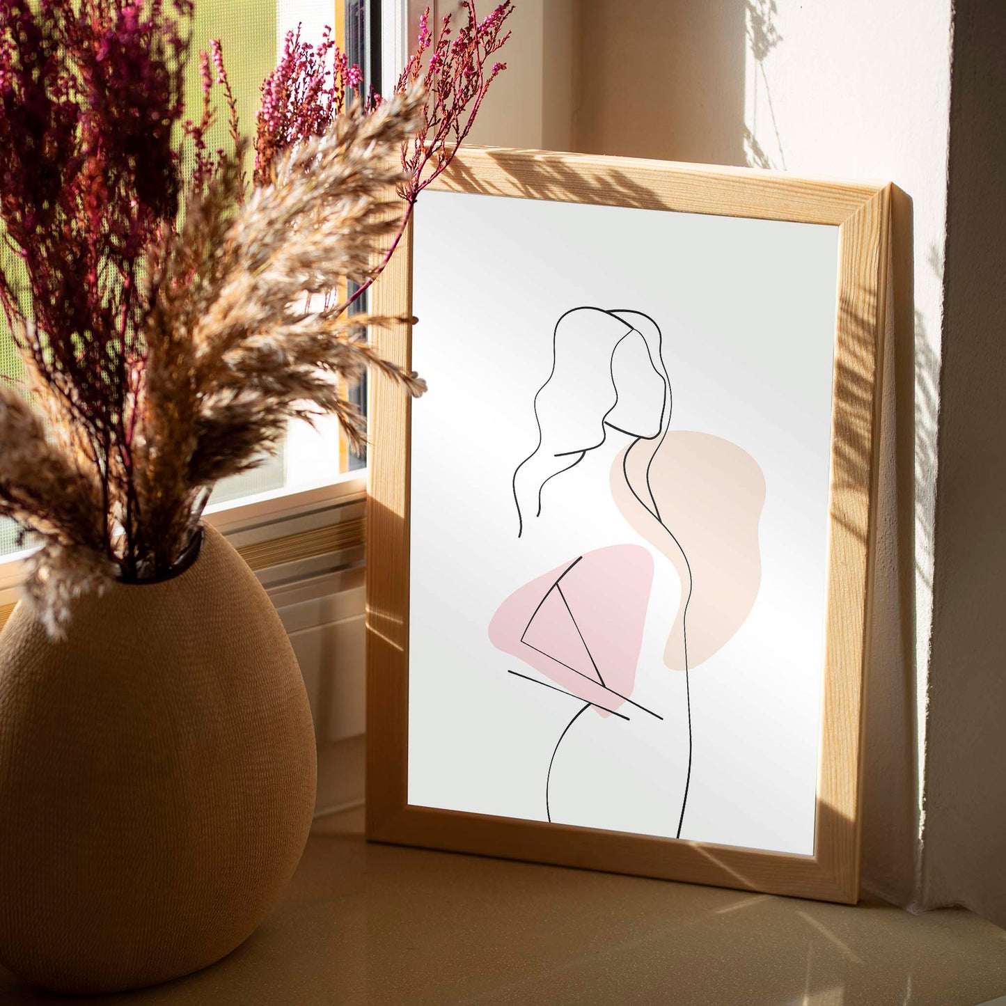 Minimalist One Line Drawing of Woman - SweetPixelCreations
