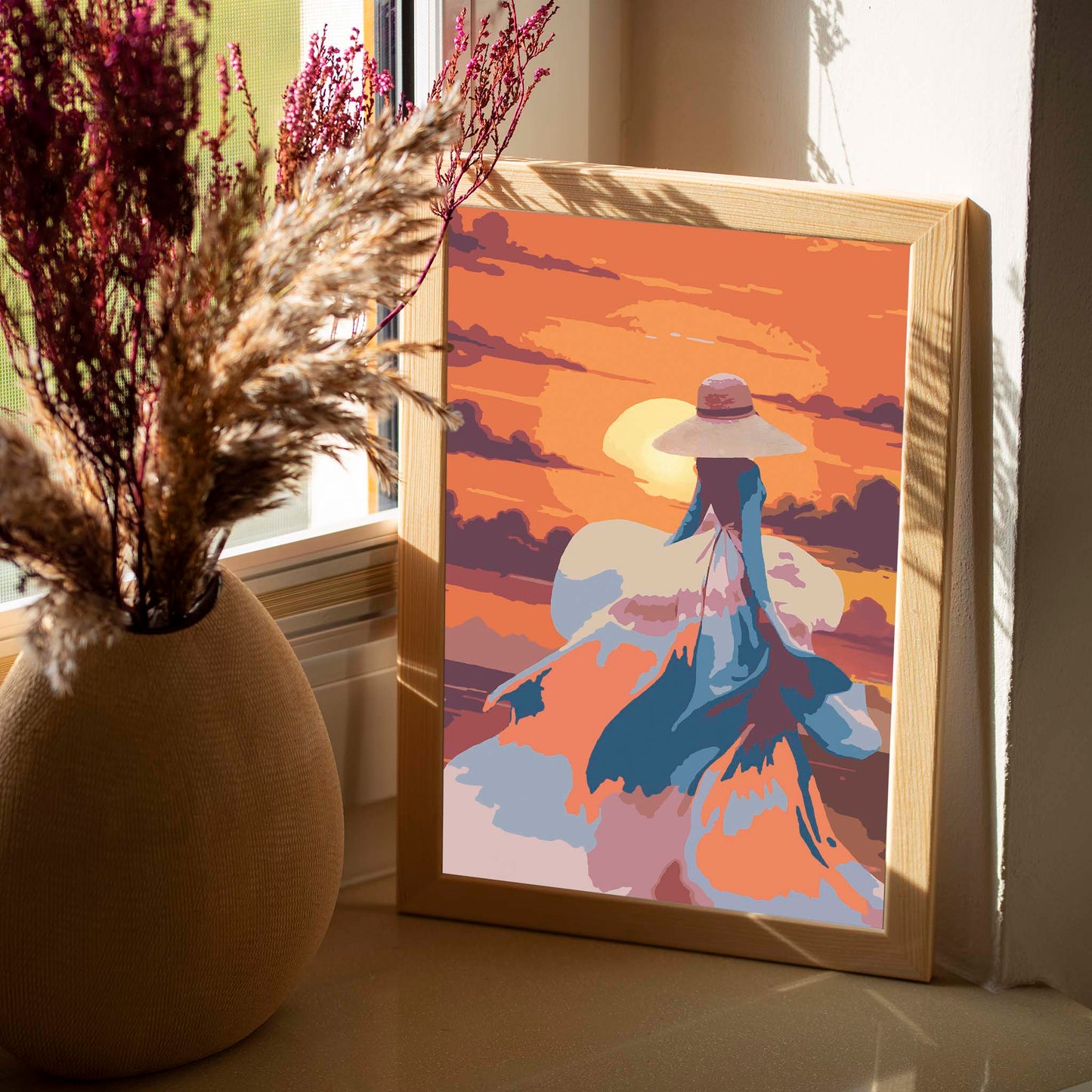 Graceful Female Sunset Print - SweetPixelCreations