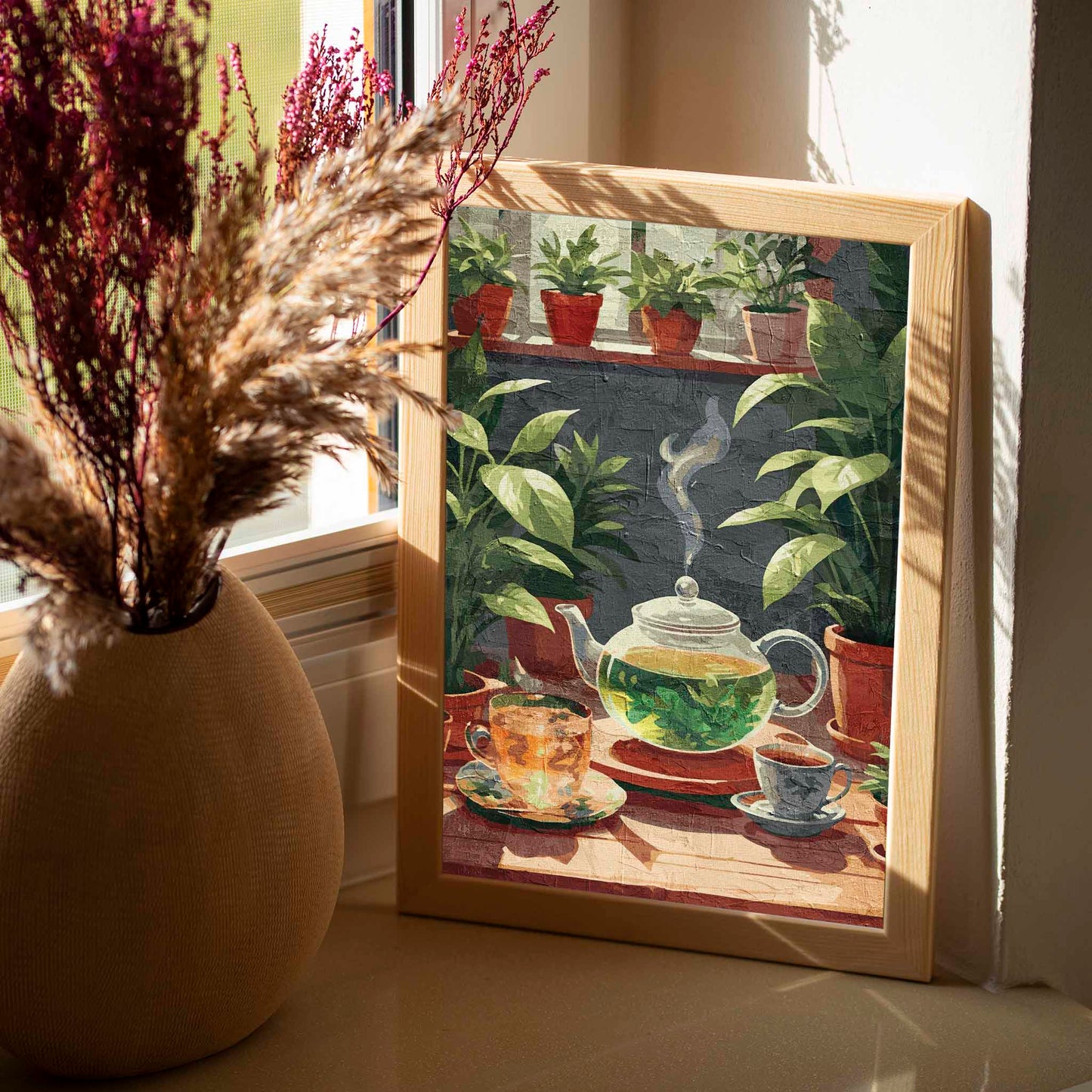 Original Herbal Teatime Art Print - SweetPixelCreations