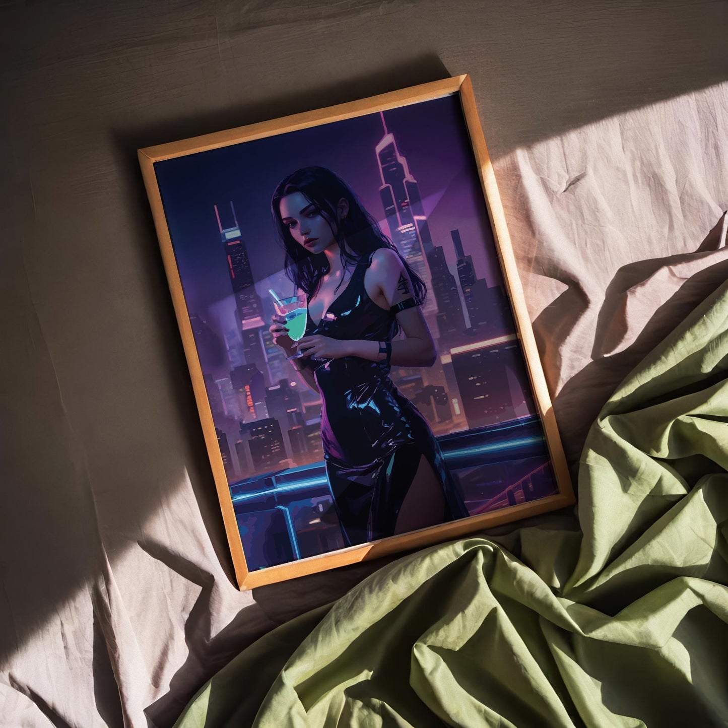 Cyberpunk Girl Wall Art - SweetPixelCreations