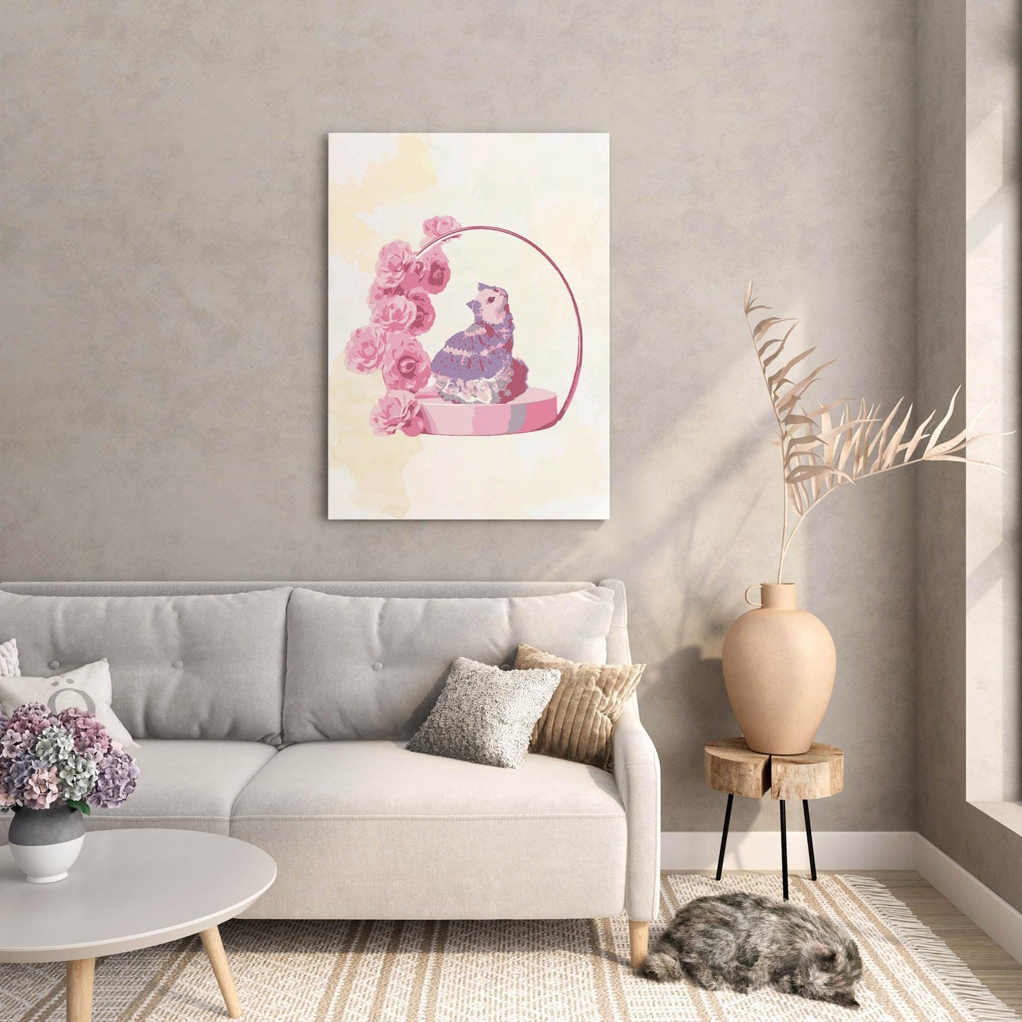 Cute Cat In A Dress Watercolor Illustration - SweetPixelCreations