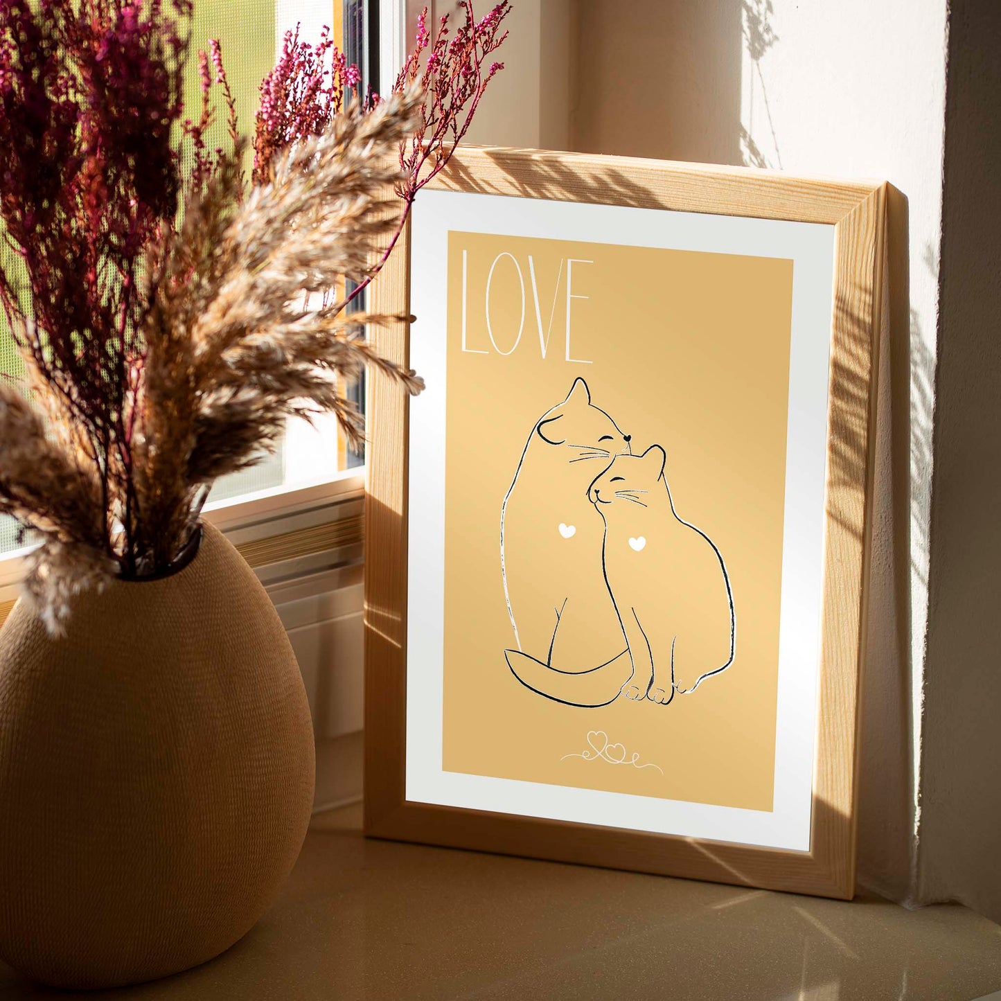 Love Cats Illustration - SweetPixelCreations