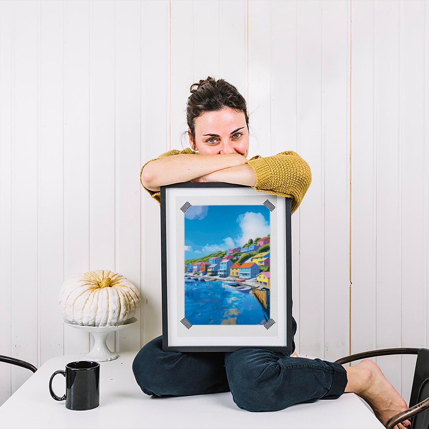 Coastal Town - Waterfront Print - SweetPixelCreations