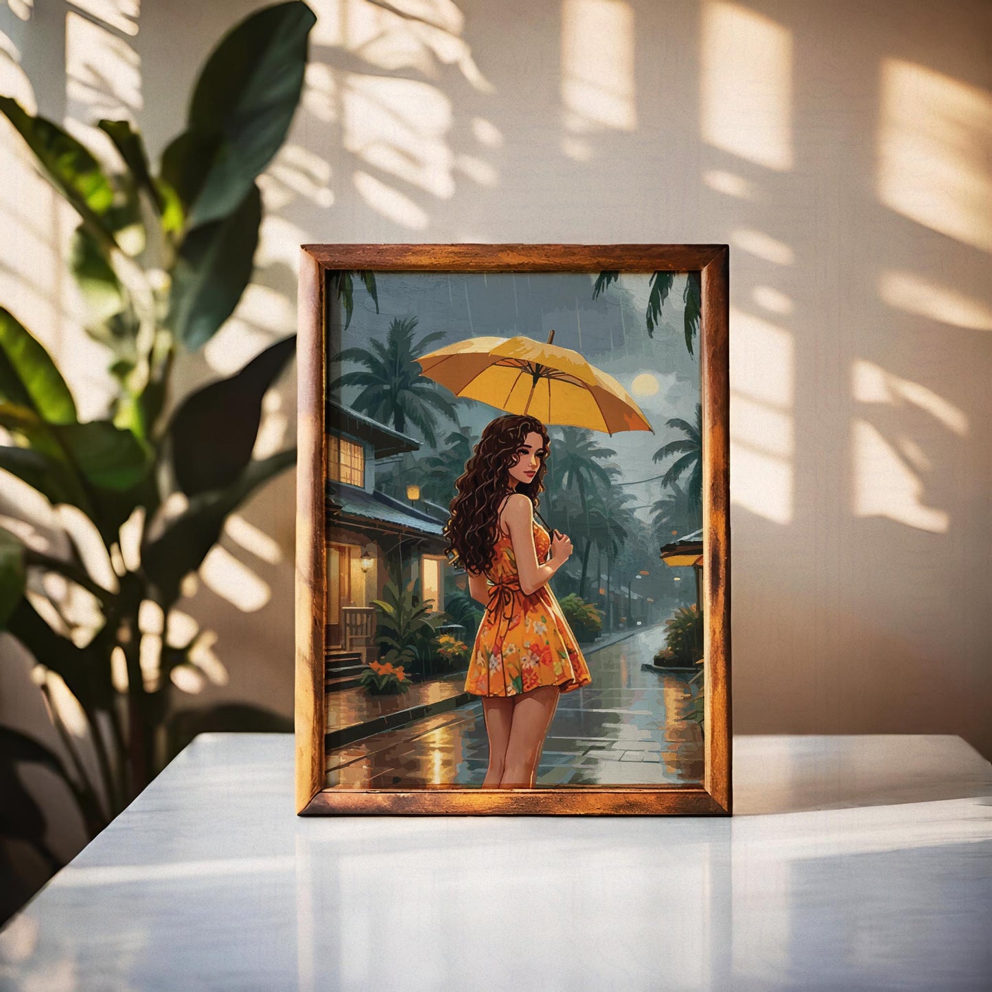 Tropical Rainfall Romance Print - SweetPixelCreations