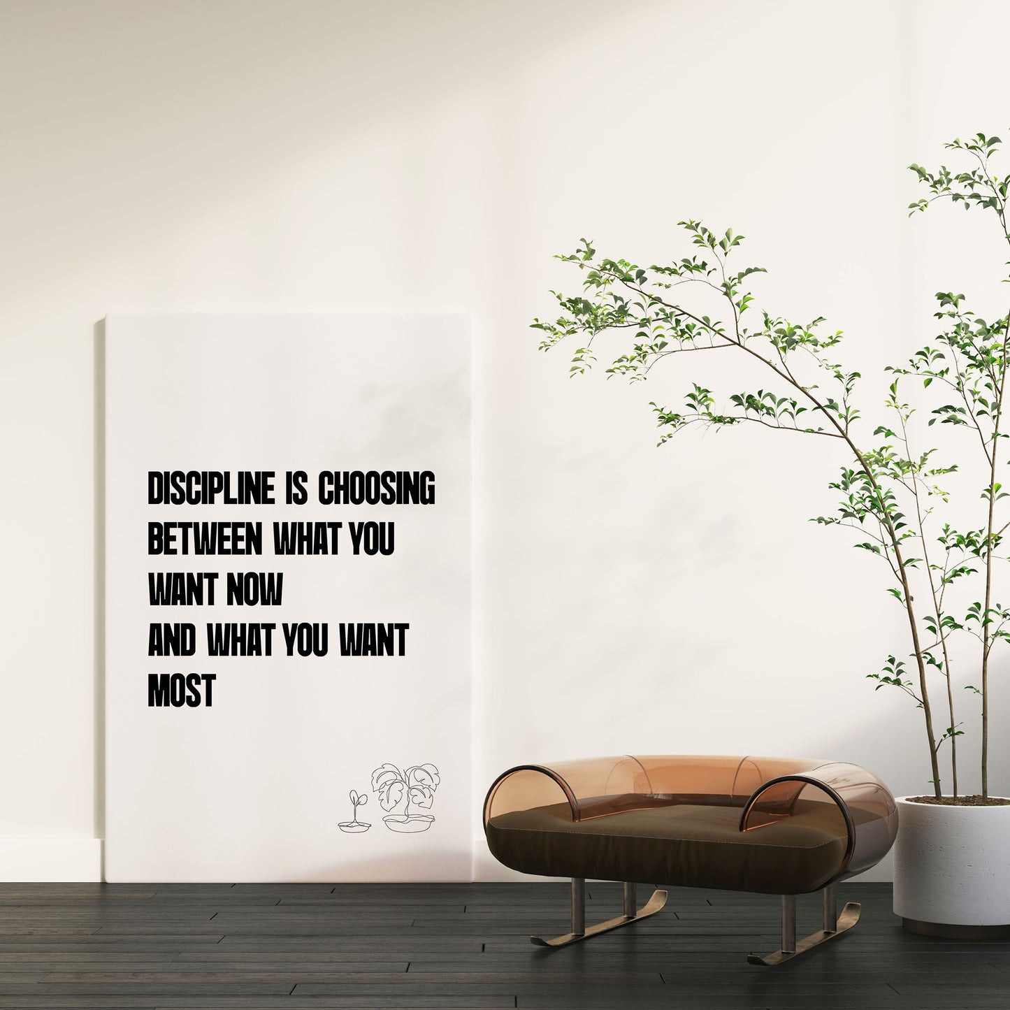 Discipline Motivational Wall Art - SweetPixelCreations