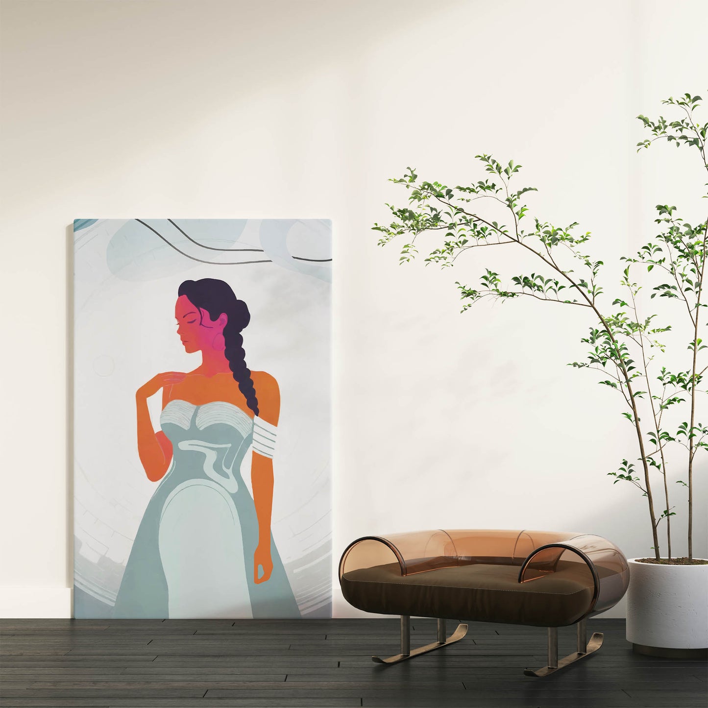 Elegant Woman - Minimalist Wall Art Print - SweetPixelCreations