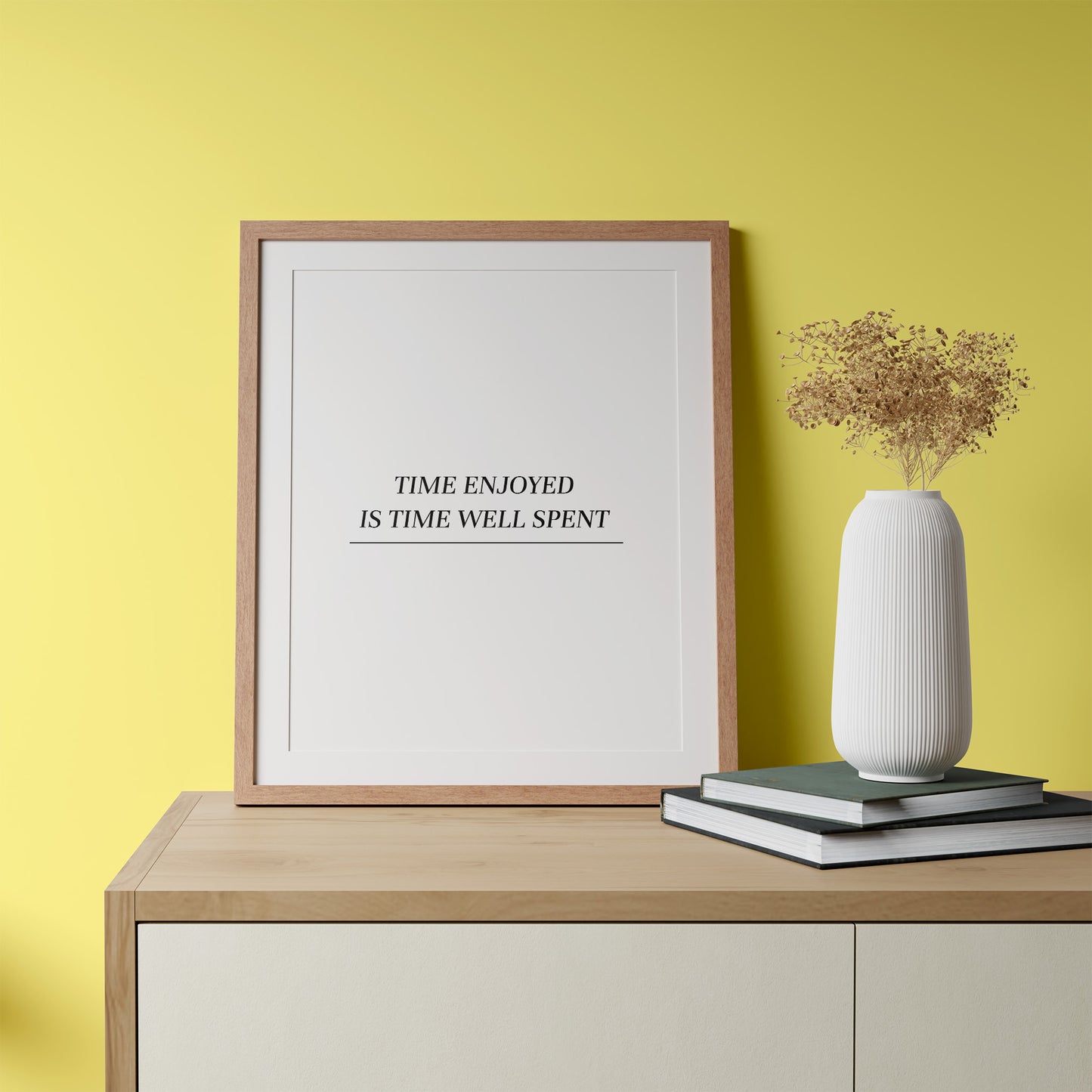 Time Well Spent Motivational Quote Print - SweetPixelCreations