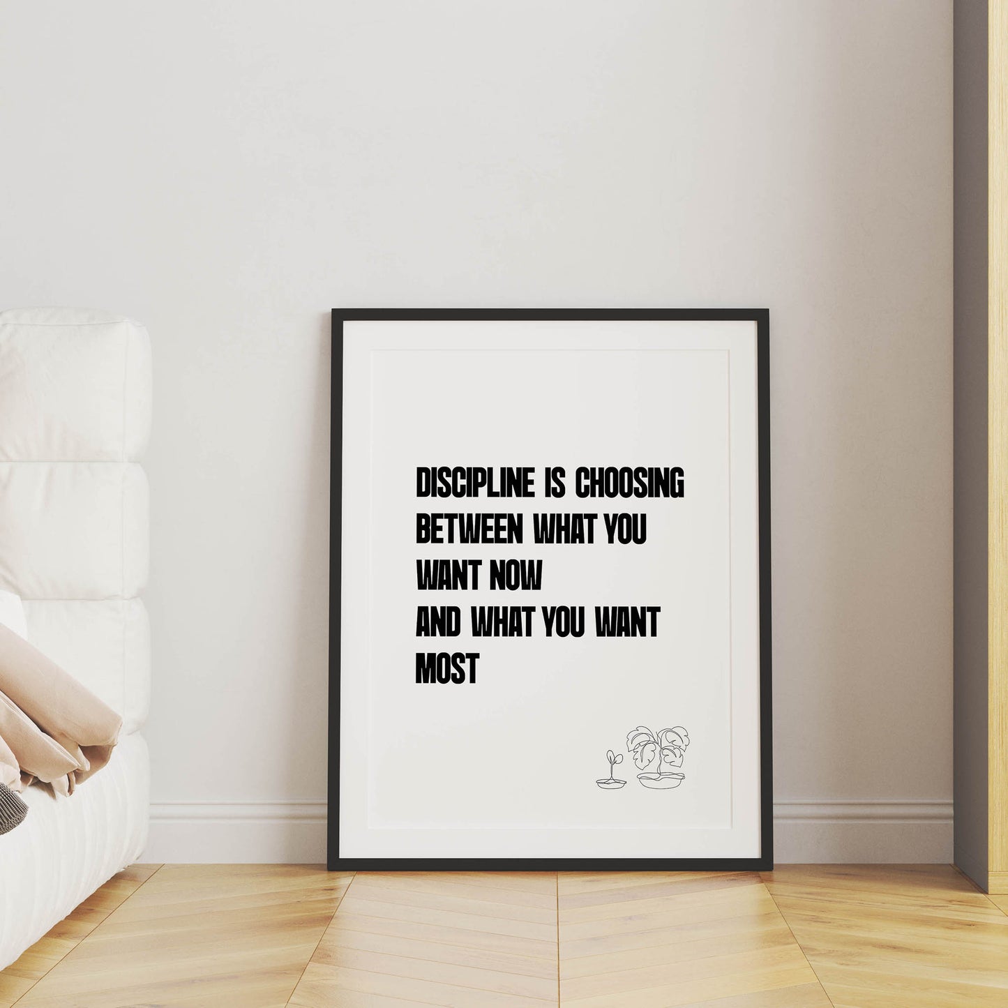 Discipline Motivational Wall Art - SweetPixelCreations