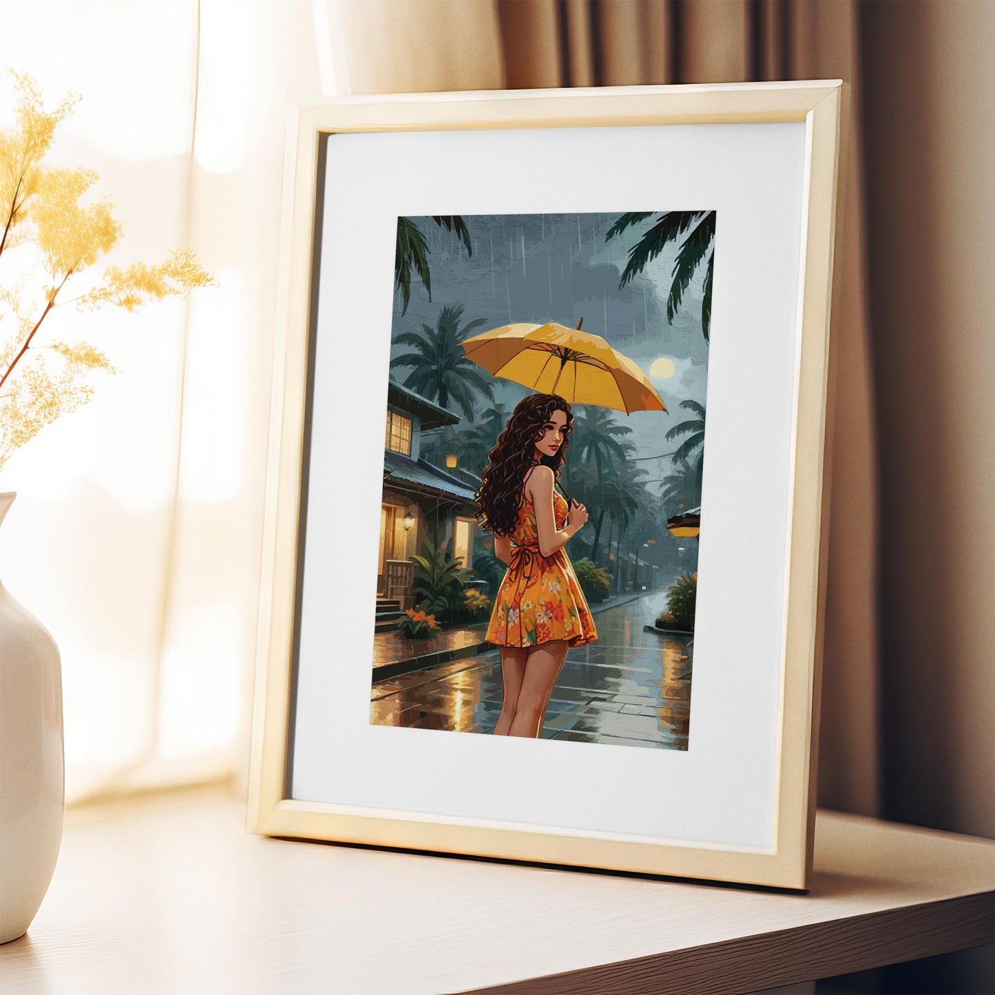 Tropical Rainfall Romance Print - SweetPixelCreations