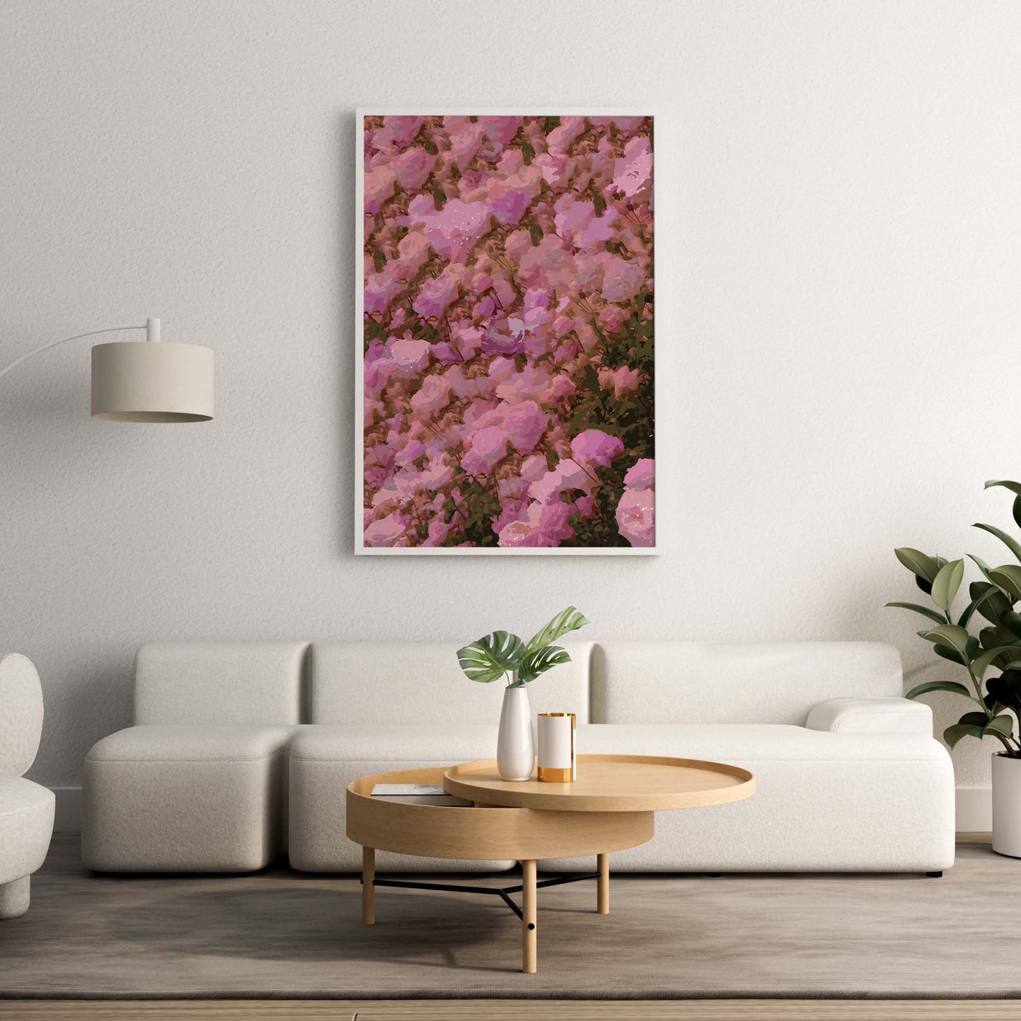 Pink Floral Wall Art - SweetPixelCreations