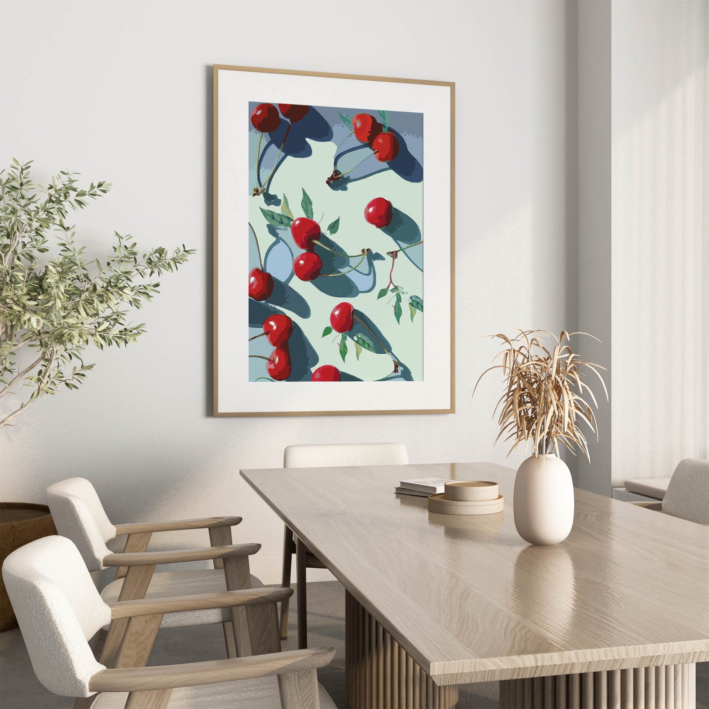 Cherry Pattern Wall Art - SweetPixelCreations
