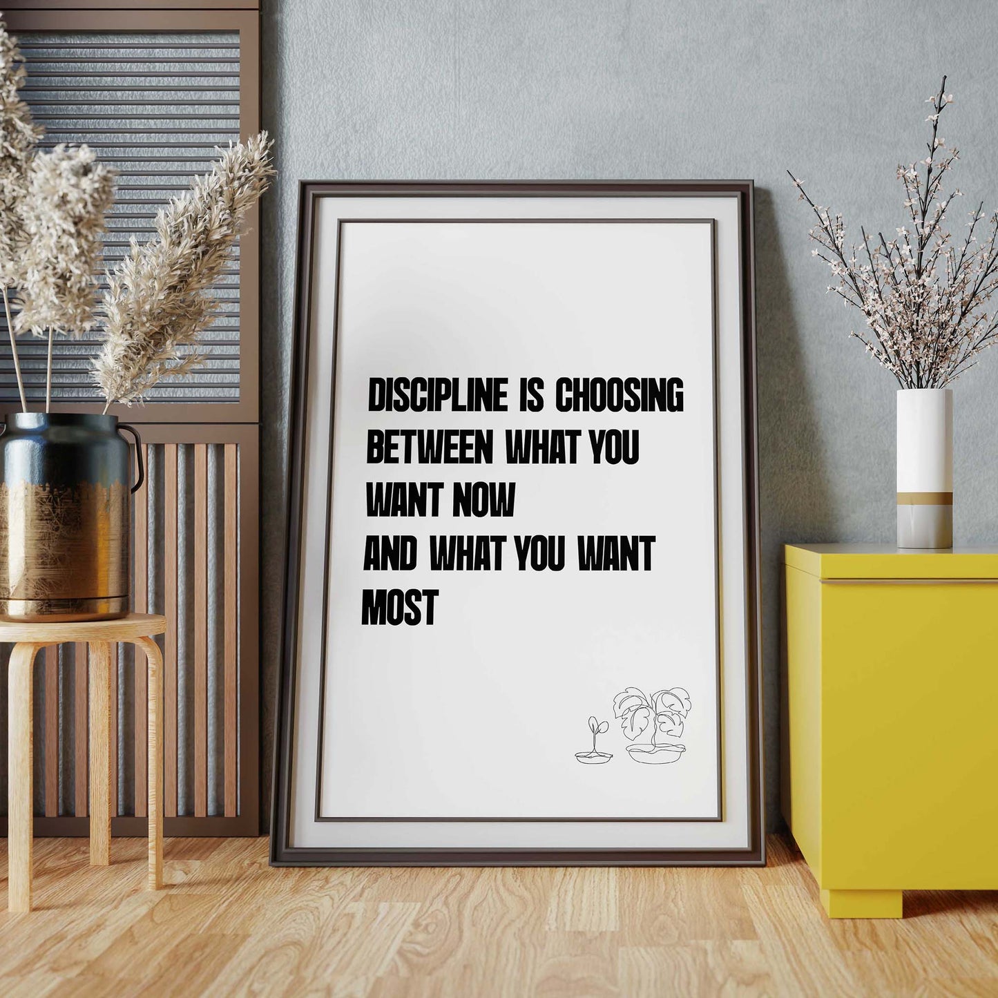 Discipline Motivational Wall Art - SweetPixelCreations