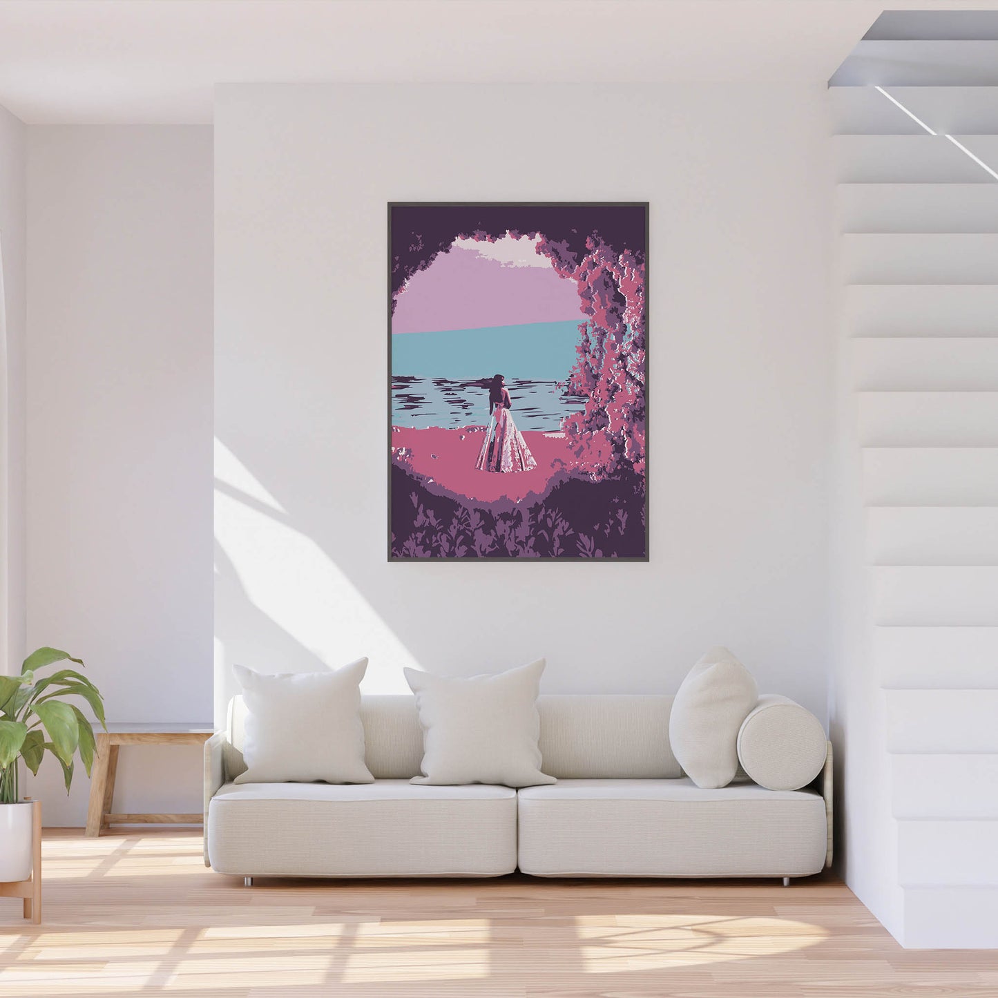 Purple Landscape Painting - SweetPixelCreations
