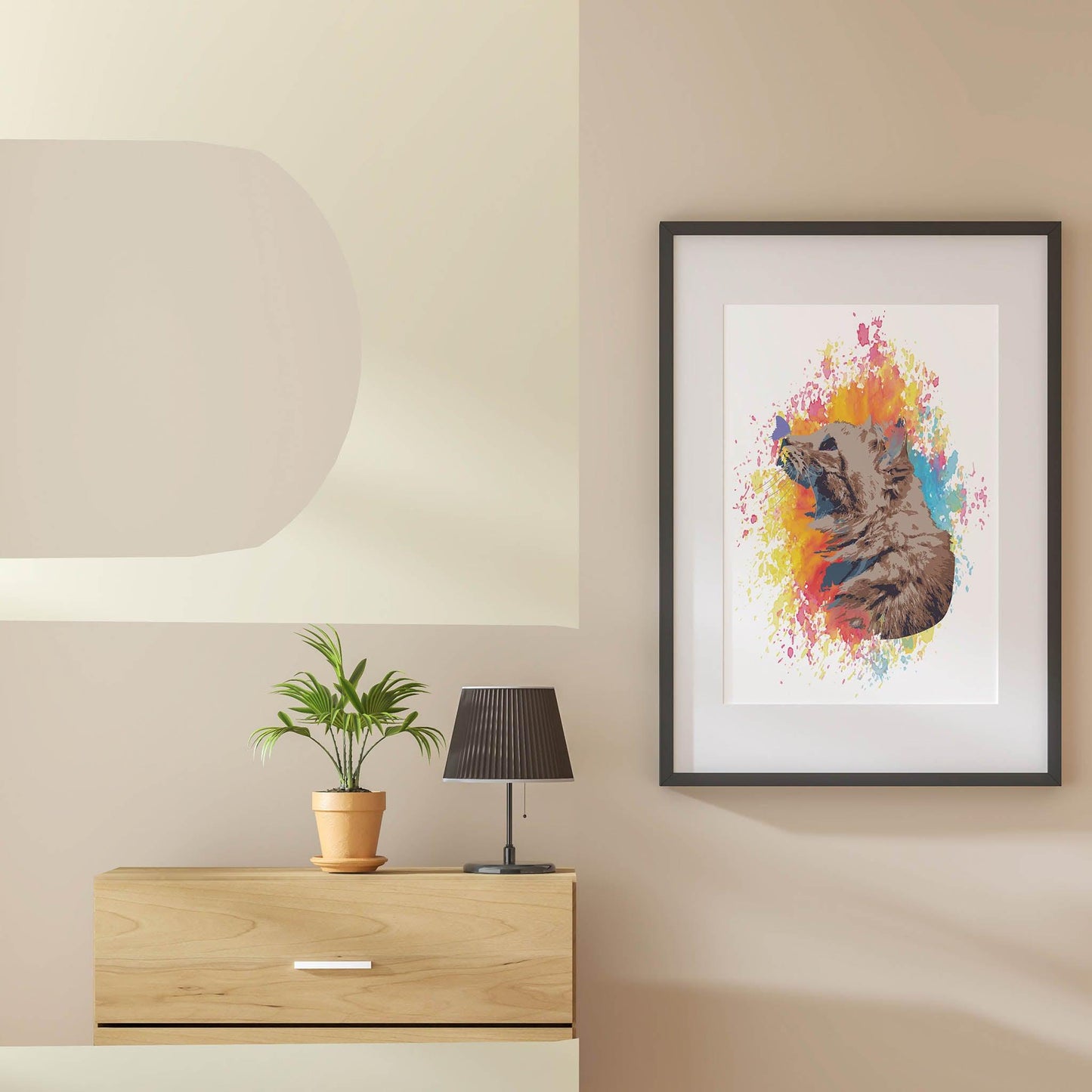 Cat And Butterfly Watercolor Print + Free Gift - SweetPixelCreations