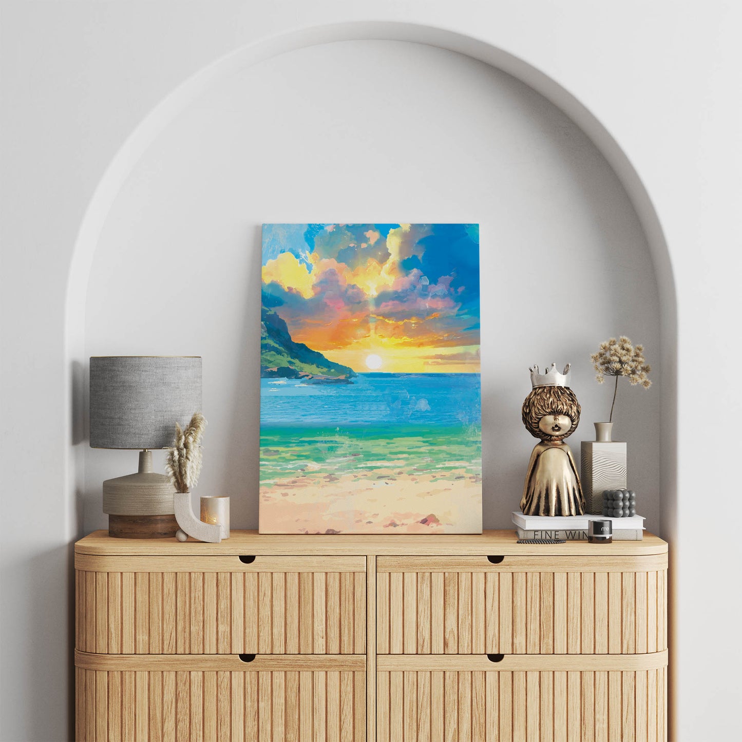 Beach Sunset Watercolor Print - SweetPixelCreations