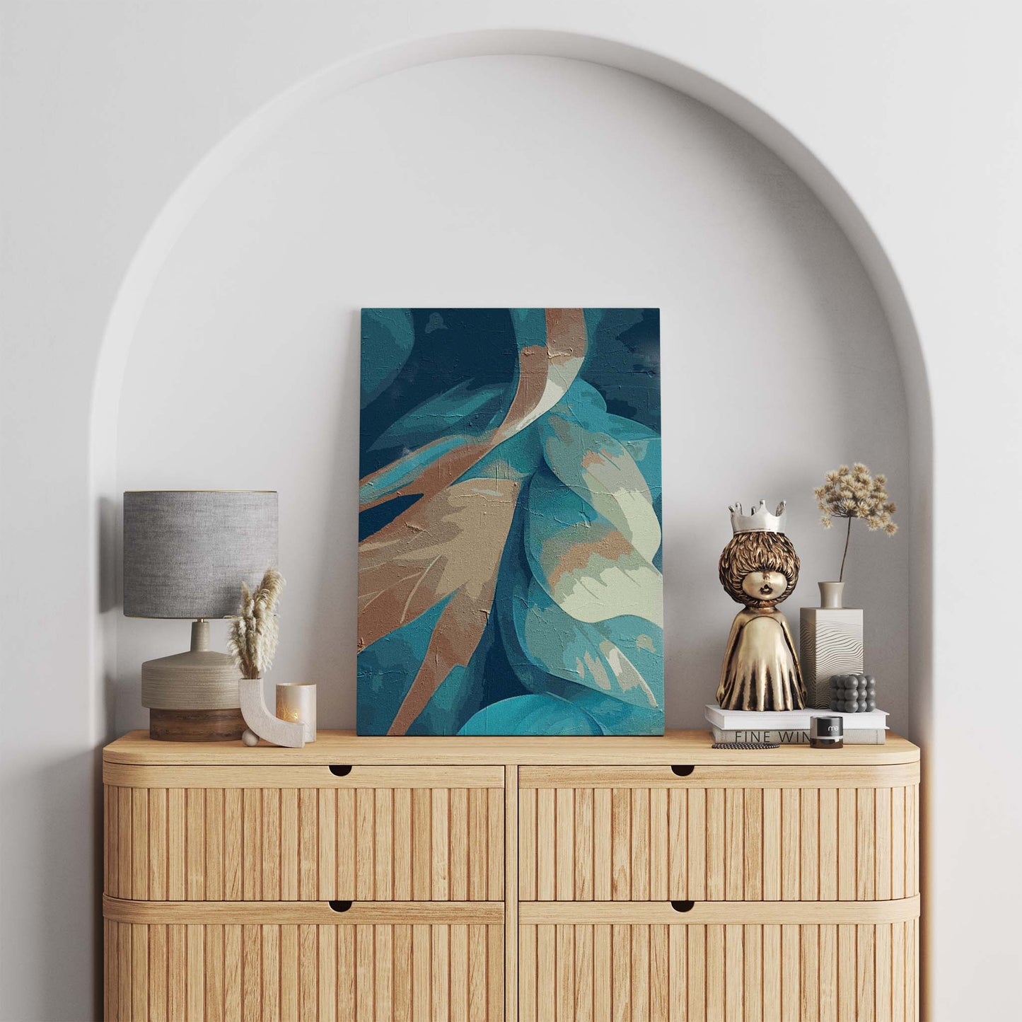 Blue Abstract Oil Painting - SweetPixelCreations