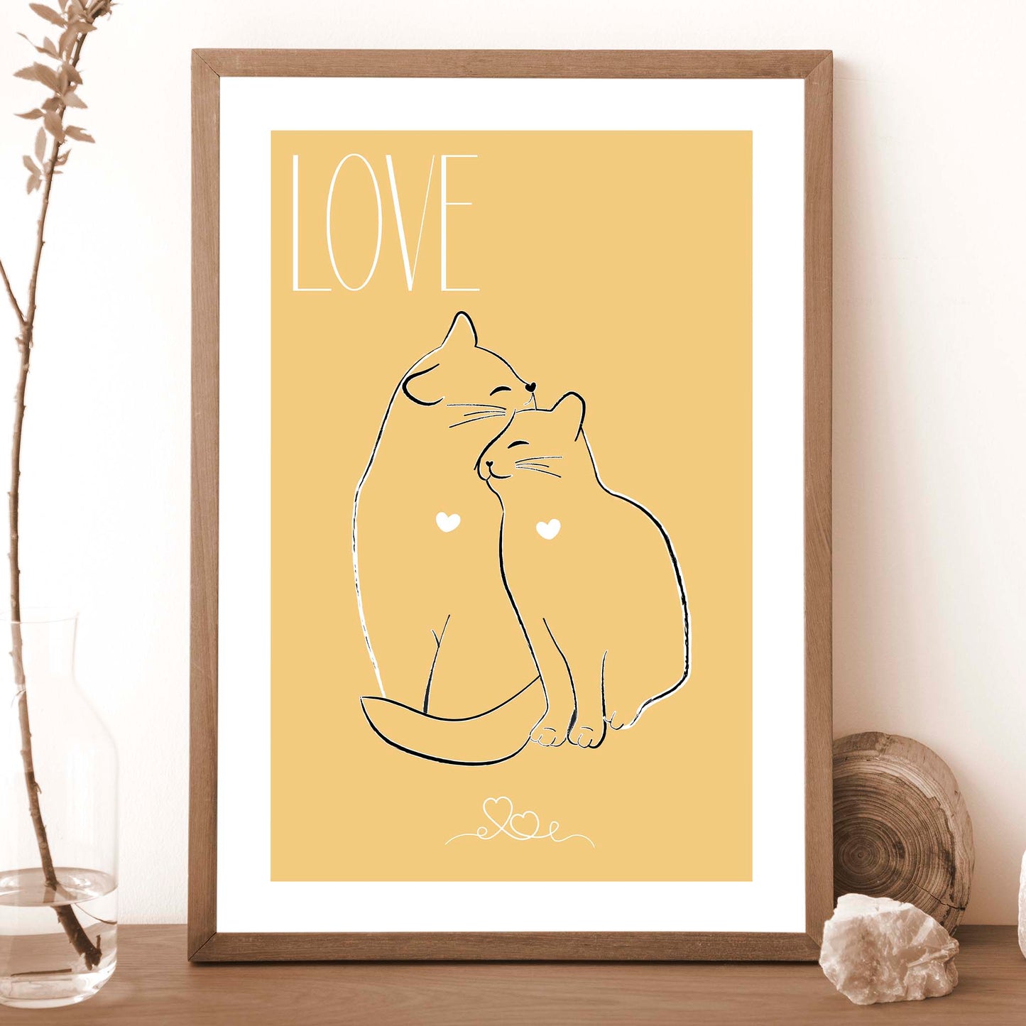 Love Cats Illustration - SweetPixelCreations