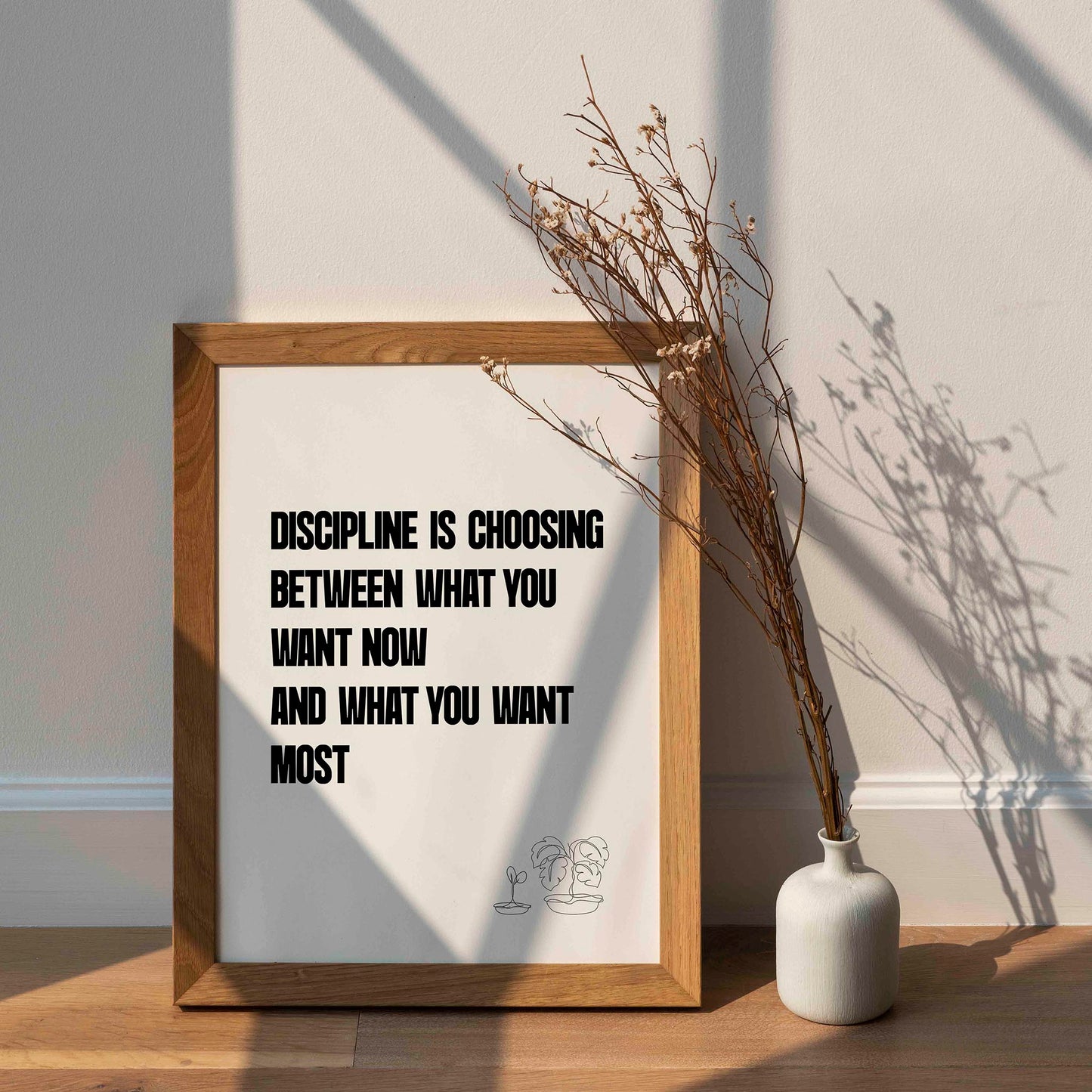 Discipline Motivational Wall Art - SweetPixelCreations