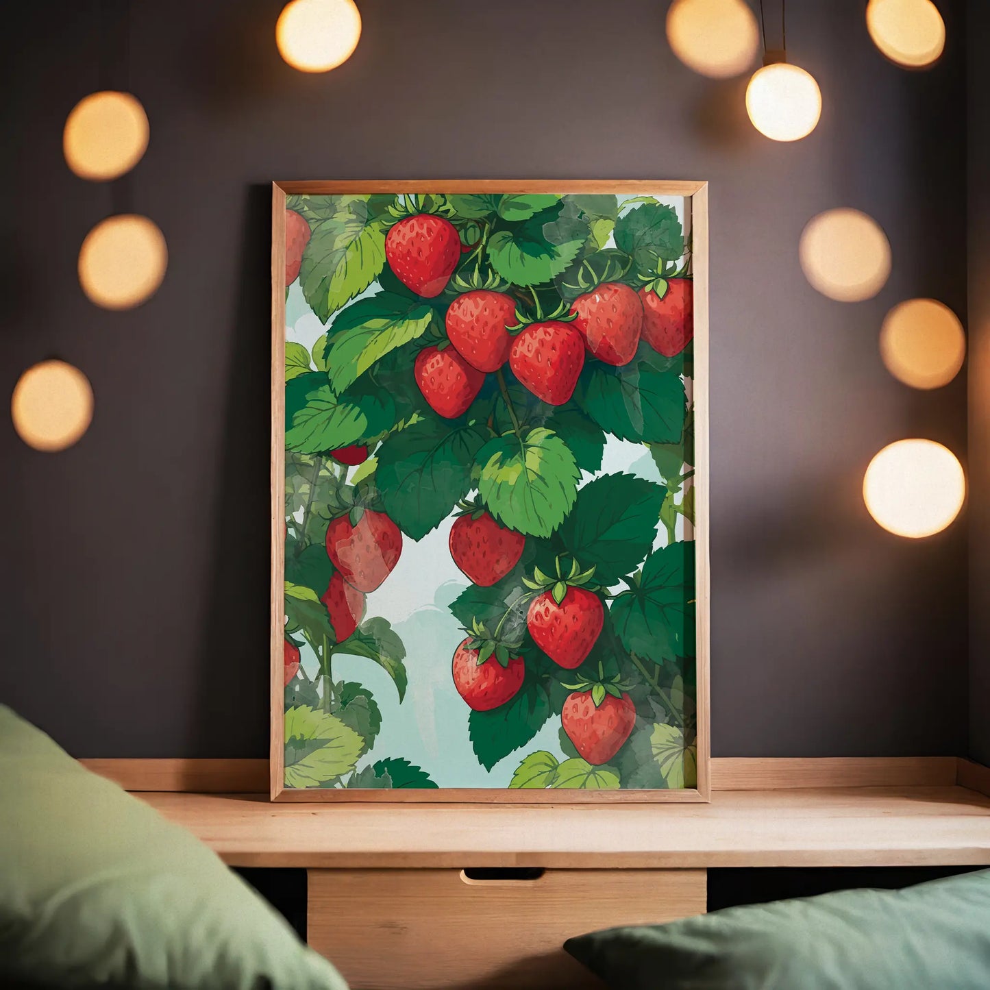 Sweet Strawberries Watercolor Print - SweetPixelCreations