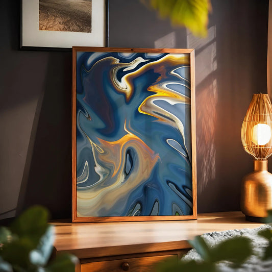 Blue Abstract Wall Art