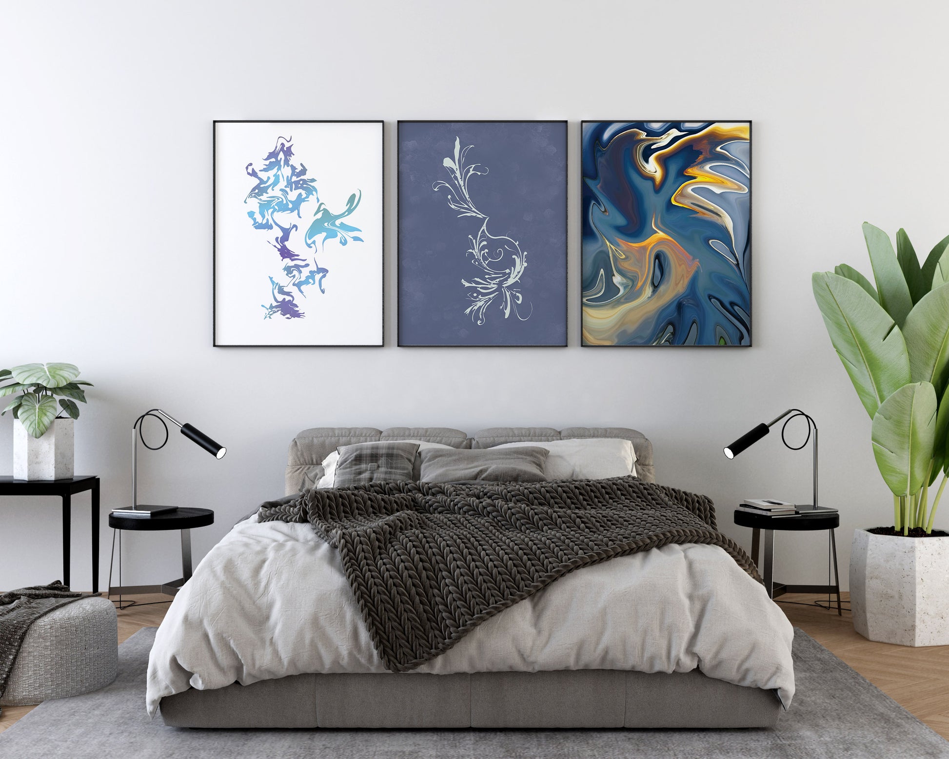 Abstract 3 Piece Wall Art Collection - SweetPixelCreations