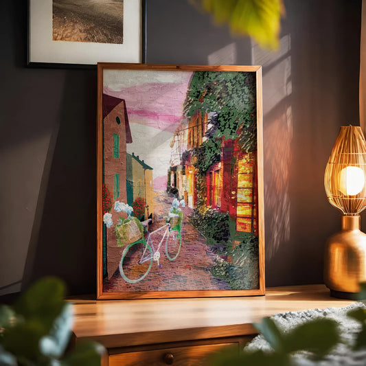 The Floral Bike - Oil Painting