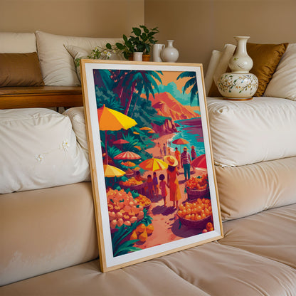 Tropical Beach Market Print