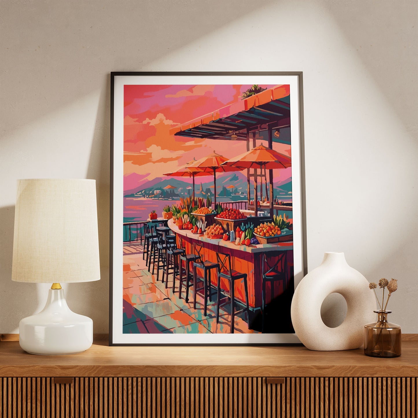 Mediterranean Market Cafe Print