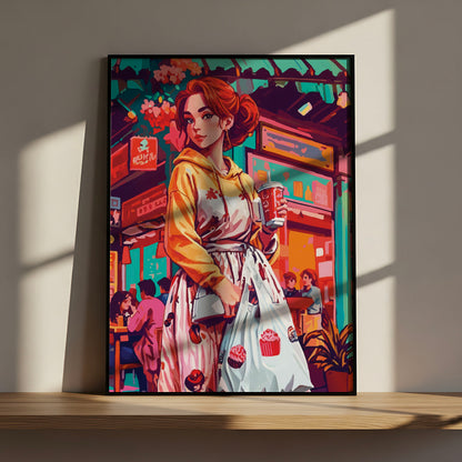 Cafe Girl Charm - Cupcakes & Sweets Print
