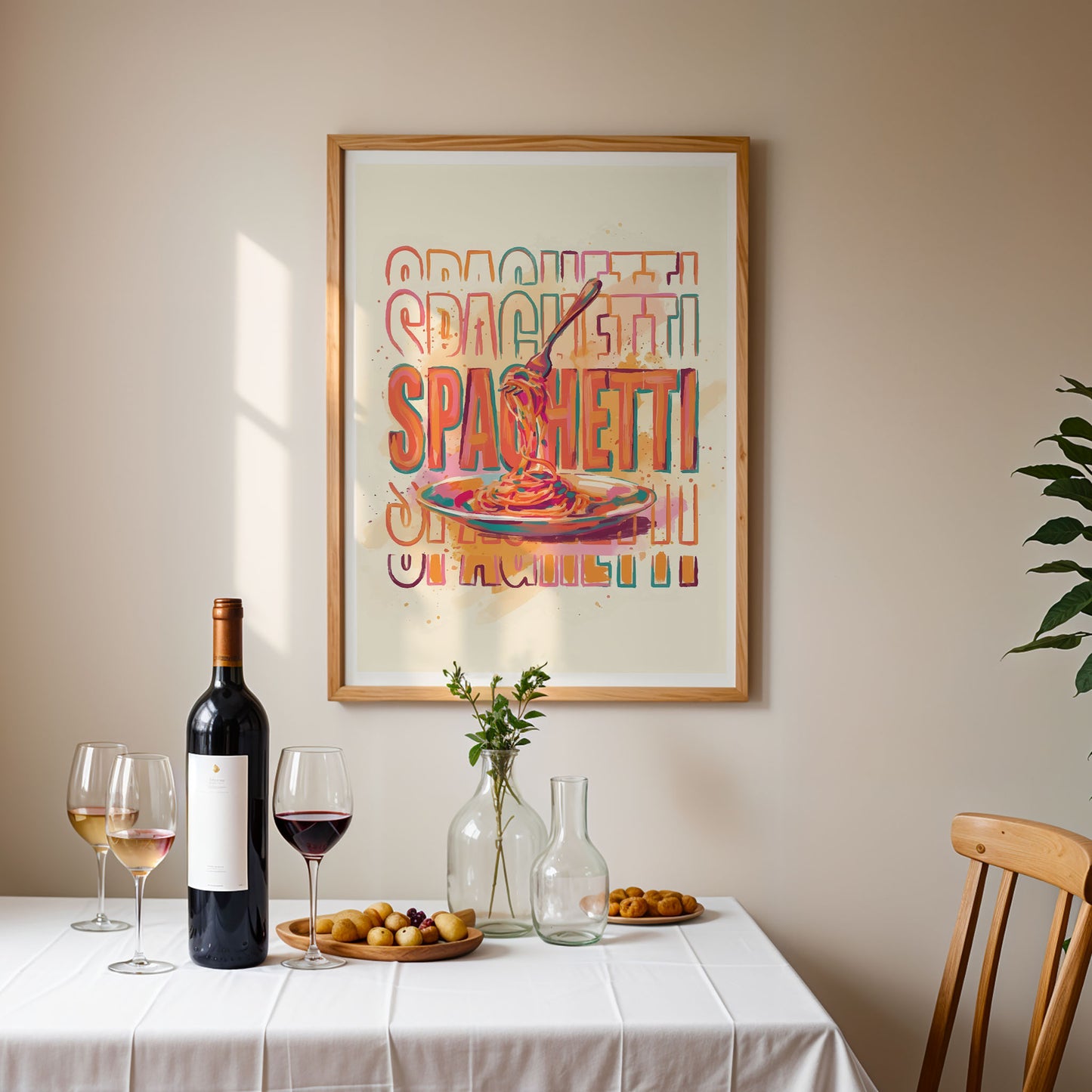 Spaghetti Typography Print