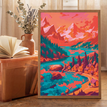 Peaceful Valley Homes Print