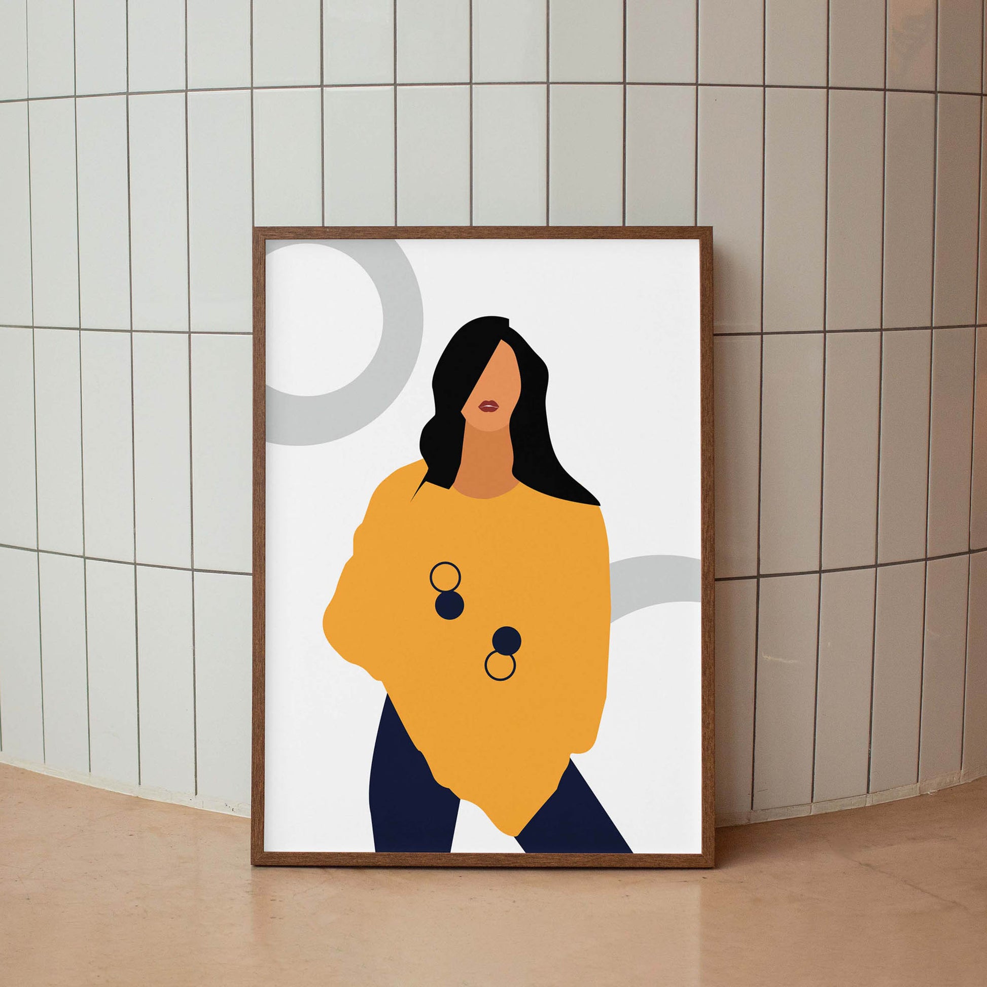 The Woman In Yellow Art Print - SweetPixelCreations