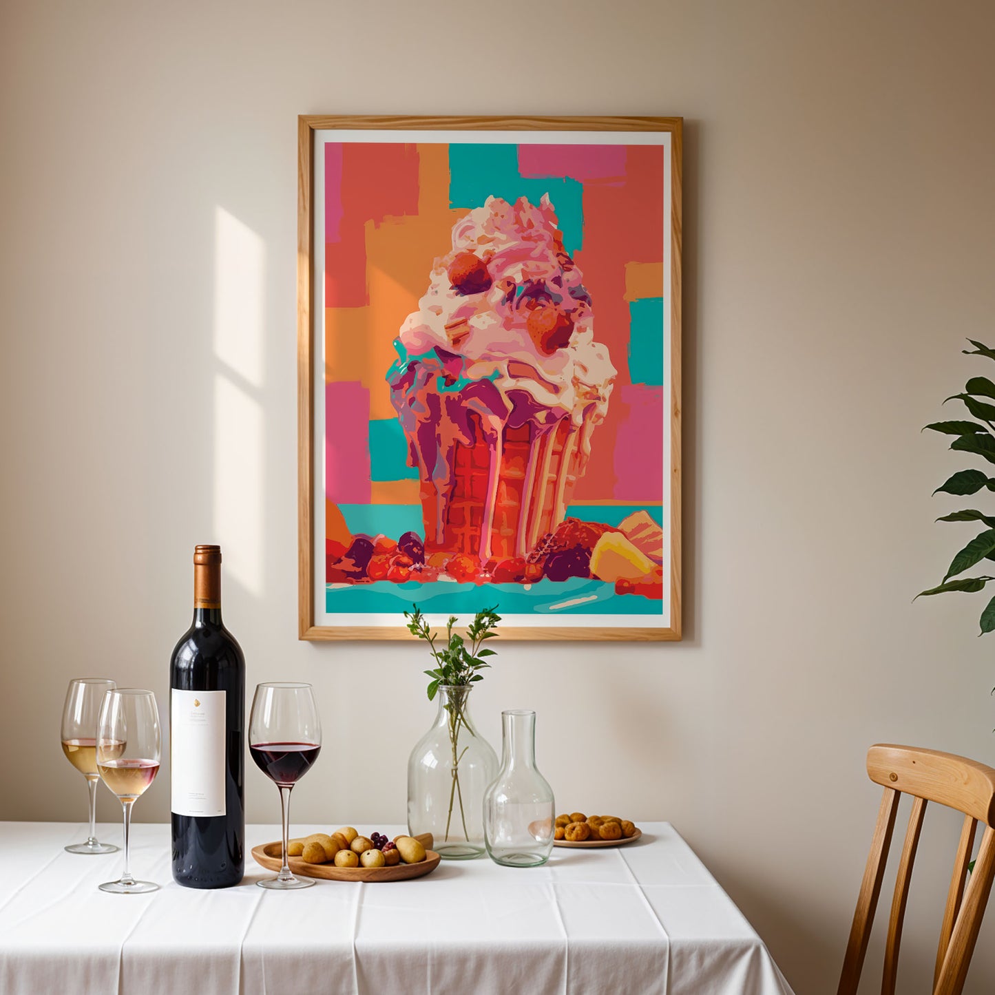Colorful Ice Cream Sundae Print