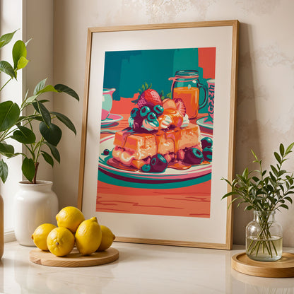Berry Cheesecake with Caramel Drizzle Print