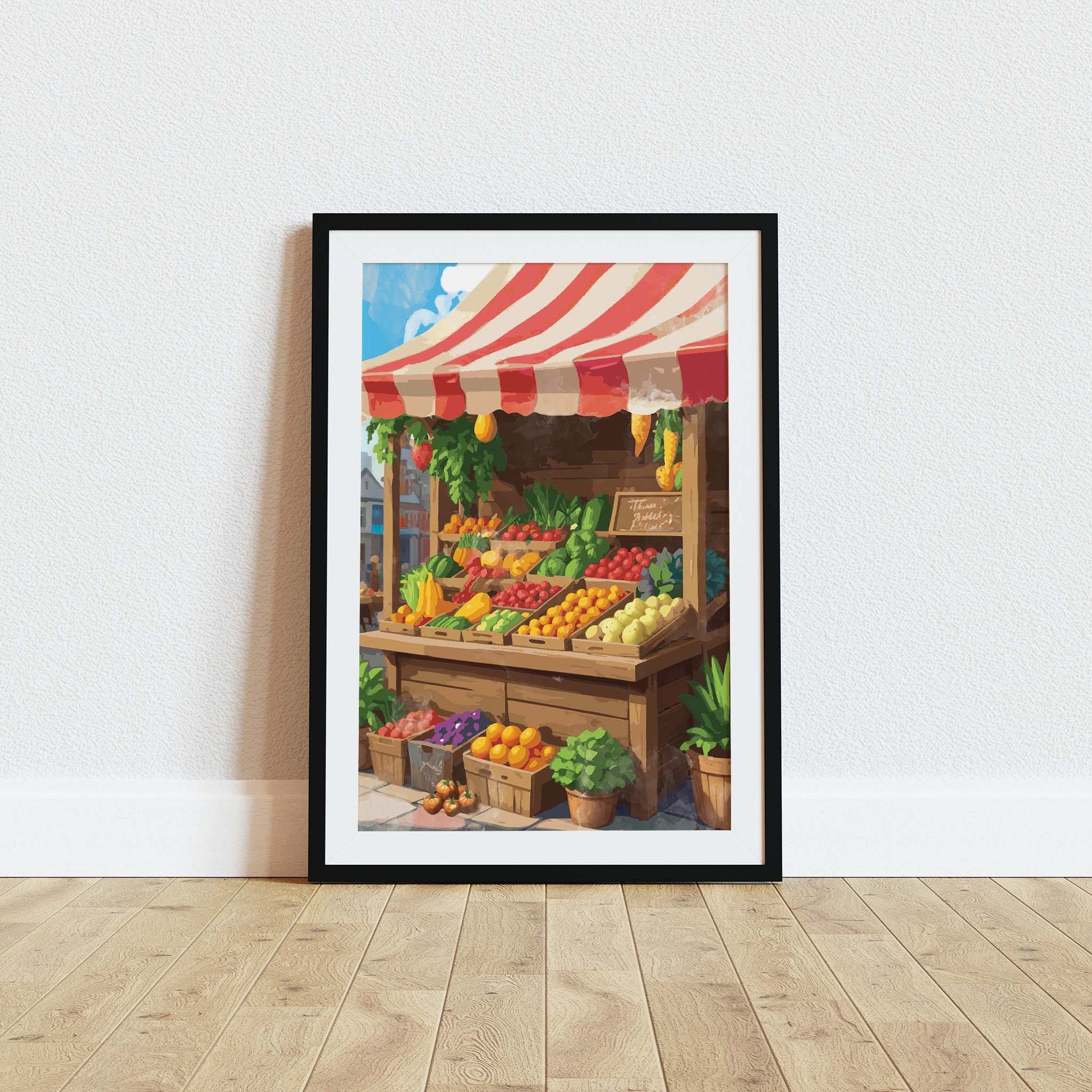 Fruit Stand - Watercolor Wall Art - SweetPixelCreations