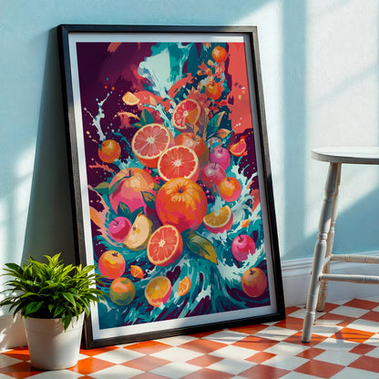 Vibrant Fruit Splash Print
