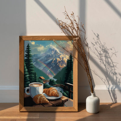 Mountain Breakfast Pixel Print - SweetPixelCreations