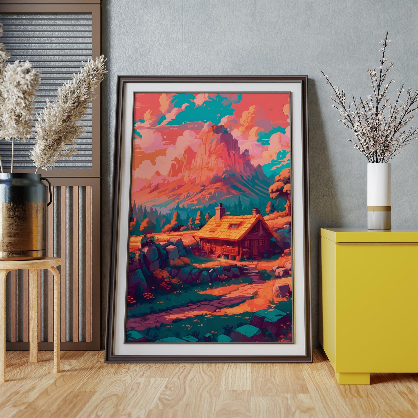 Beneath the Blushing Peaks Print