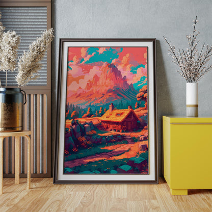 Beneath the Blushing Peaks Print
