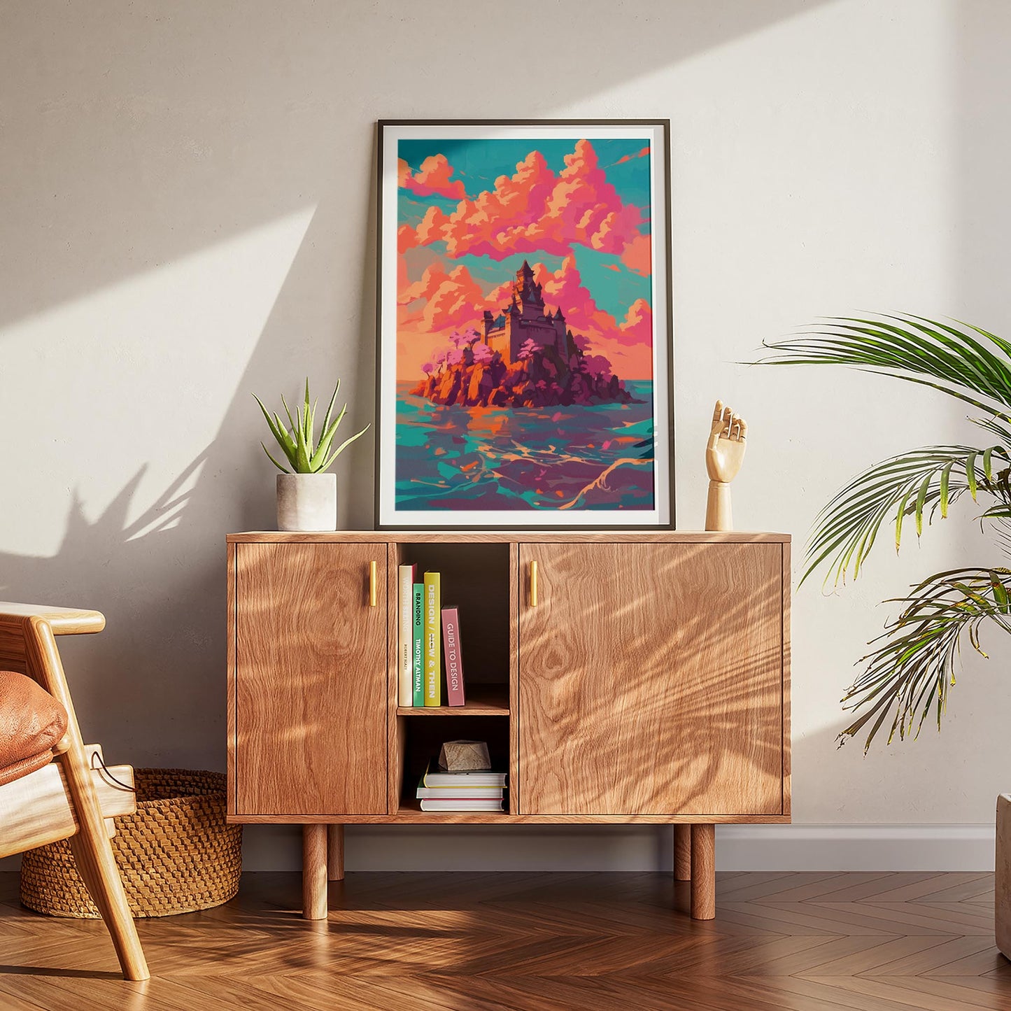 Castle on Cliff Print