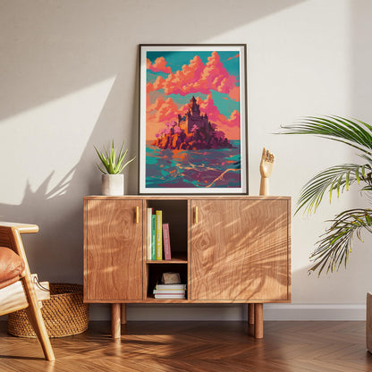 Castle on Cliff Print