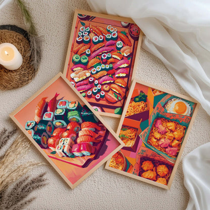 The Sushi Lover's - Set of 3 Prints