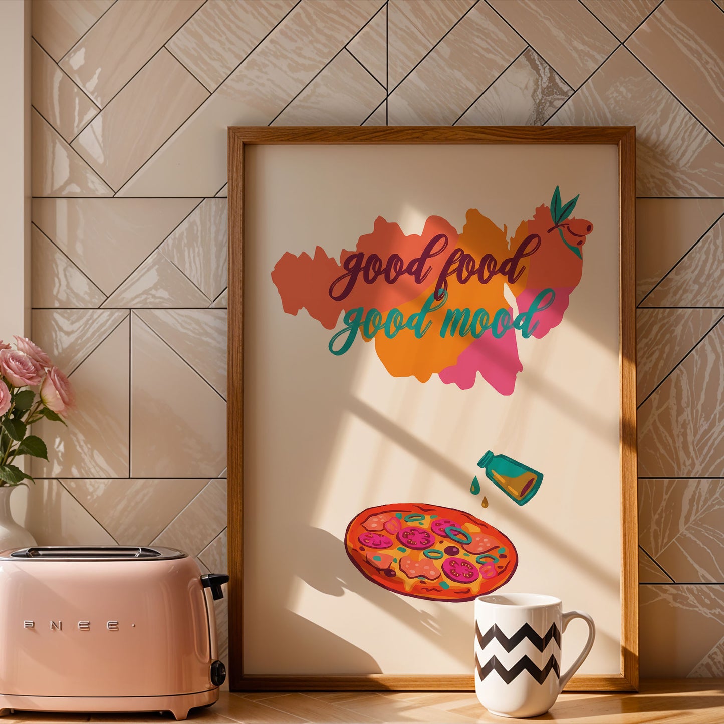 Good Food, Good Mood Print