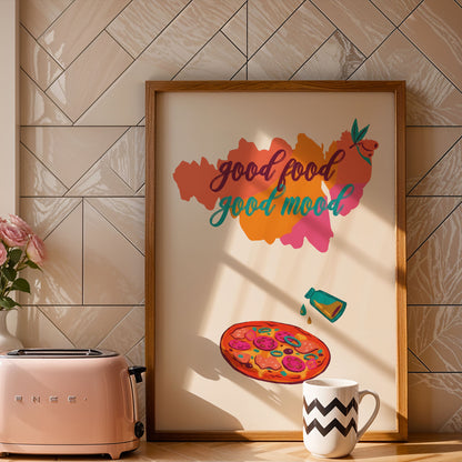 Good Food, Good Mood Print