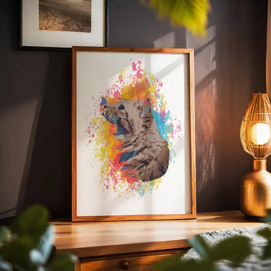 Cat And Butterfly Watercolor Print