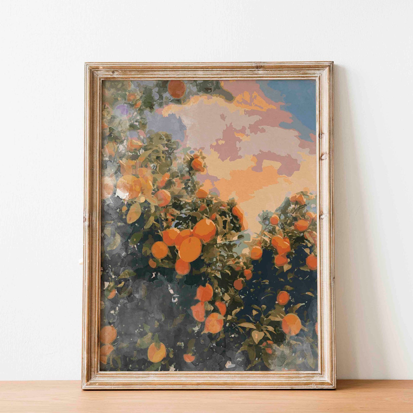 Tangerines - Watercolor Wall Art - SweetPixelCreations