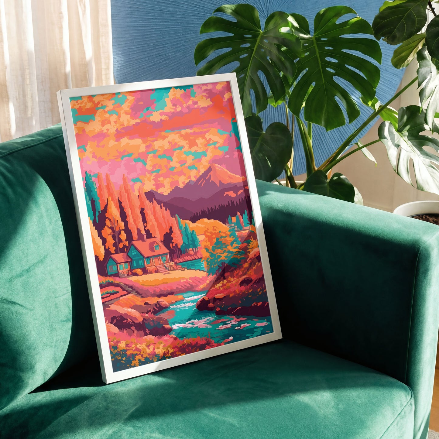 Cabin in the Mountains Print