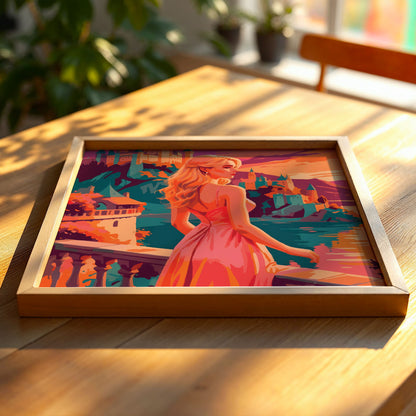 Romance of the Castle Balcony Print