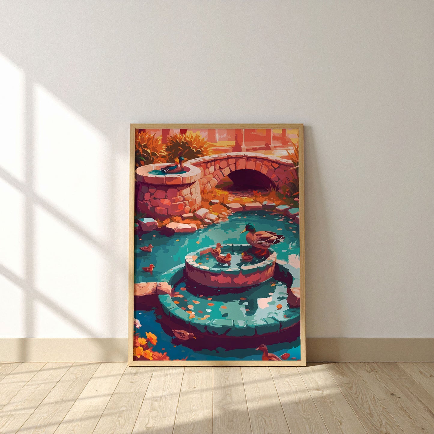 Golden Garden Morning Print